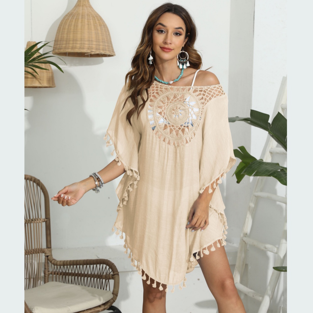 Женская Boho Beach Cover Up Повседневный летний купальник Кафтан